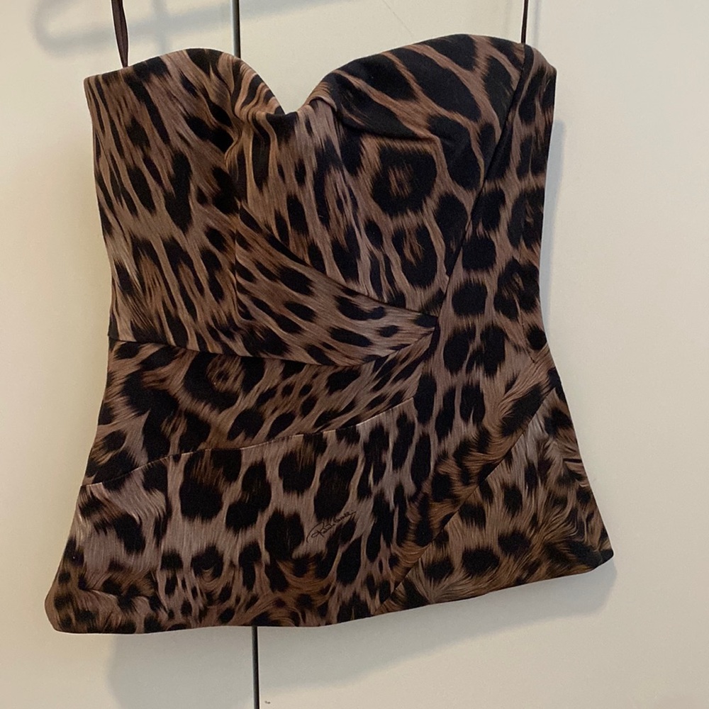 Strapless Leopard Print Roberto Cavalli - Size: 00